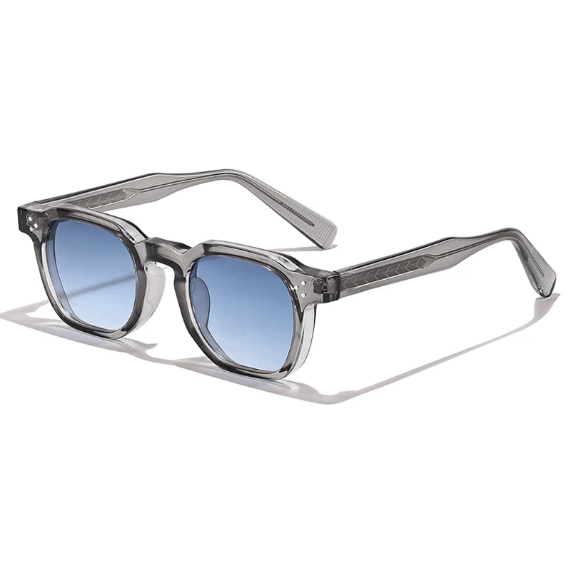 White Smoke CATERSIDE Fashion Men Sunglasses Small Frame Square Personalized Design Sun Glasses Women Travel Party Business Festival Gift