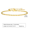 White Smoke Non Tarnish Stainless Steel Bracelet Gold Plated Stackable for Women, Thin Herringbone Chain Bracelet Waterproof Jewelry Gift