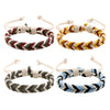 White Smoke DIY Handmade Braided Rope Bracelet Colorful Ethnic Weave Bangles Jewelry Gift