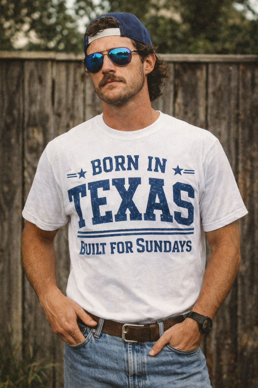 Dark Olive Green Texas Football Shirt – Born in Texas Built for Sundays Dallas Game Day T Shirt
