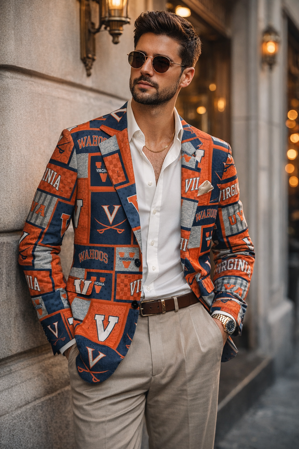 Virginia - Cavaliers Football suit Blazer White sports streetwear apparel