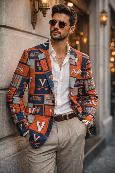 Virginia - Cavaliers Football suit Blazer White sports streetwear apparel