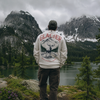 Glacier National Park Moose Mountain Zip-Up Jacket – Vintage Outdoor Adventure Fleece Hoodie