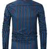 White Smoke A Men'S Casual Light Business Striped Long-Sleeve Shirt - Tailored Fit with Wrinkle-Resistant Fabric, Suitable for All Seasons - Perfect for Business Commuting, Casual Gatherings, And Dates - Can Be Given As a Gift