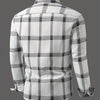 Dim Gray Men's Plaid Shirt Long Sleeve Shirt Trendy Plaid Non-Directional Print Business Casual Top