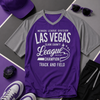Las Vegas League Champion Graphic T-Shirt – Purple and Grey Varsity Style Tee