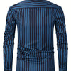 Dark Slate Gray Striped Business Shirt