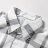 Lavender Men's Plaid Shirt Long Sleeve Shirt Trendy Plaid Non-Directional Print Business Casual Top