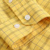 Light Goldenrod Yellow checkered Men's casual shirt