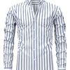 White Smoke Men's Fashion Casual Digital Stripe Long-Sleeve Shirt, Stretch Wrinkle-Resistant Premium Versatile Lightweight Date Shirt