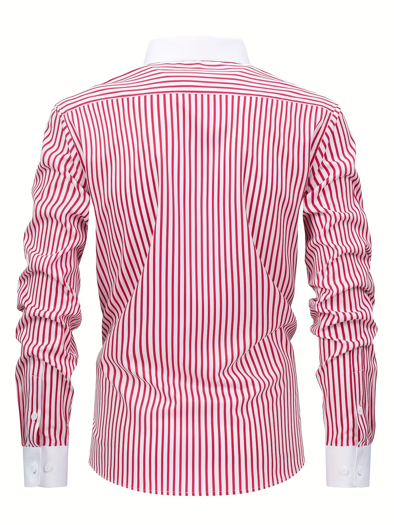 Men'S Osha Collar Color-Blocked Long-Sleeve Shirt, New 2025 Digital Print Striped Business Casual Fashion, Finely Tailored Regular Fit, Breathable And Comfortable Fabric, Trendy And Unique, Perfect As a Holiday Gift for Men'S