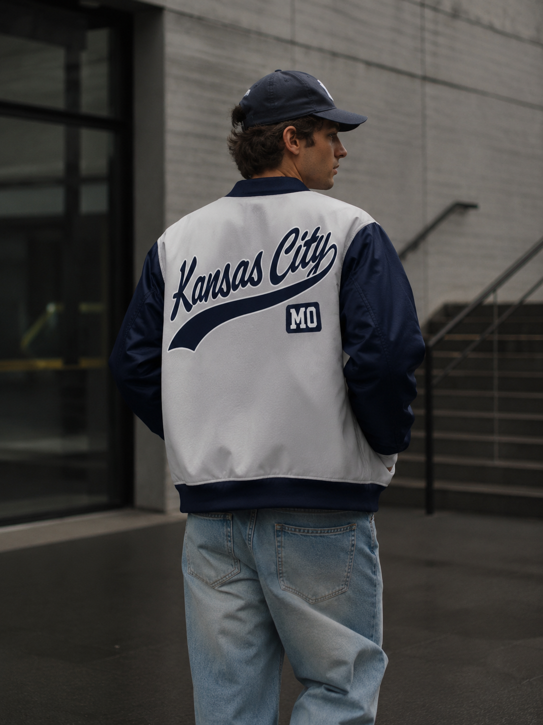 Kansas City MO Varsity Jacket – Retro Streetwear Baseball Style Jacket for Men and Women