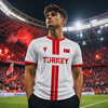 Summer New Turkey Football T-shirt  Breathable Quick-dry Soccer Jersey Turkish Flag Printed Men's Short-sleeved Tee Beachwear