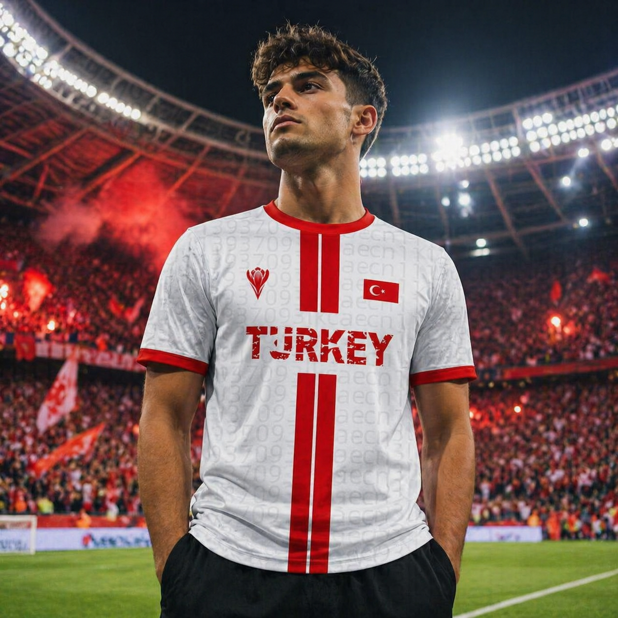 Summer New Turkey Football T-shirt  Breathable Quick-dry Soccer Jersey Turkish Flag Printed Men's Short-sleeved Tee Beachwear streetwear fashion product image 5