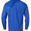 White Smoke Men's Long-sleeve Shirt with Classic Cut Green Striped Business Shirt, Suitable for Men - Adults - Unisex - - Couples - Casual - Outdoor - Streetwear - Youth = Versatile for Business Casual, Machine Washable, Year-round Wear