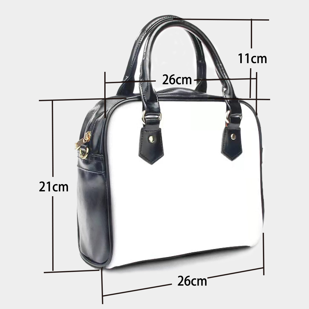 White Smoke Handbag With Single Shoulder Strap – Red Blue White Zebra Game Day Style