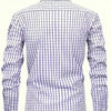 White Smoke Men'S Long-Sleeve Shirt from [Shule Water OBM] - Featuring a Striped Pattern, Suitable for Business And Casual Wear All Year Round, Machine Washable, Made from Structured Non-Stretch Fabric, with a Button- Front Closure