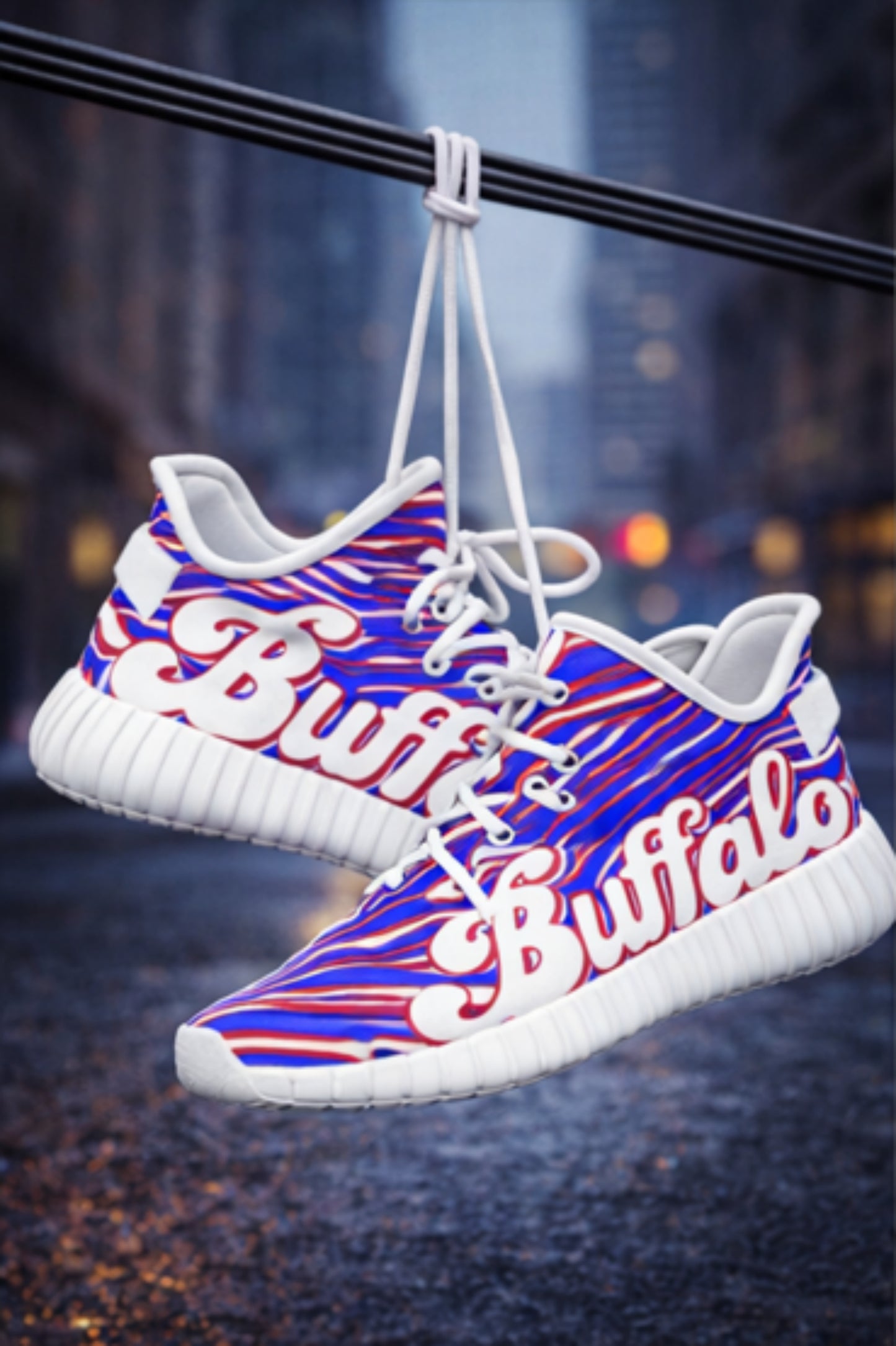 Buffalo Game Day Sneakers – Zebra Football Streetwear Shoes