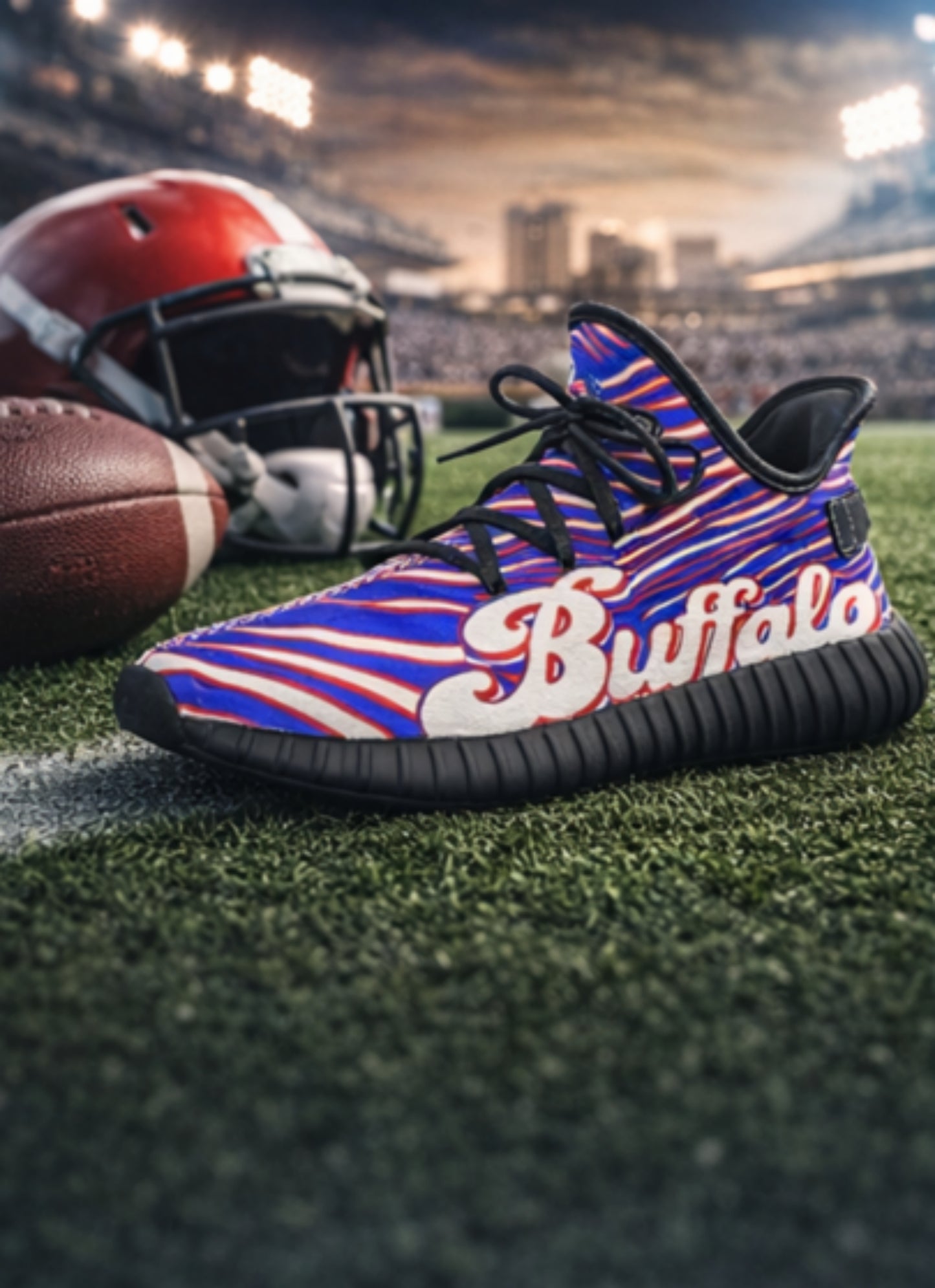 Buffalo Game Day Sneakers – Zebra Football Streetwear Shoes