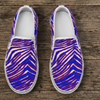 Buffalo Bills Zubaz Kid's Slip On Sneakers – Red Blue White Zebra Game Day Style