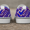 Buffalo Bills Zubaz Kid's Slip On Sneakers – Red Blue White Zebra Game Day Style