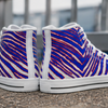 Buffalo Bills Zubaz Kid's Canvas Shoes – Red Blue White Zebra Game Day Style