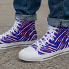 Buffalo Bills Zubaz Kid's Canvas Shoes – Red Blue White Zebra Game Day Style