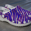 Buffalo Bills Zubaz Children's Hole Shoes – Red Blue White Zebra Game Day Style