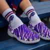 Buffalo Bills Zubaz Children's Hole Shoes – Red Blue White Zebra Game Day Style