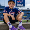 Buffalo Bills Zubaz Children's Hole Shoes – Red Blue White Zebra Game Day Style