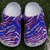 Buffalo Bills Zubaz Children's Hole Shoes – Red Blue White Zebra Game Day Style