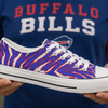 Buffalo Bills Zubaz Women's White Sole Canvas Shoes – Red Blue White Zebra Game Day Style