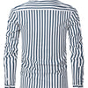 Dark Gray A Men'S Casual Light Business Striped Long-Sleeve Shirt - Tailored Fit with Wrinkle-Resistant Fabric, Suitable for All Seasons - Perfect for Business Commuting, Casual Gatherings, And Dates - Can Be Given As a Gift