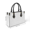 White Smoke Women's Tote Bag With Black Handle – Red Blue White Zebra Game Day Style