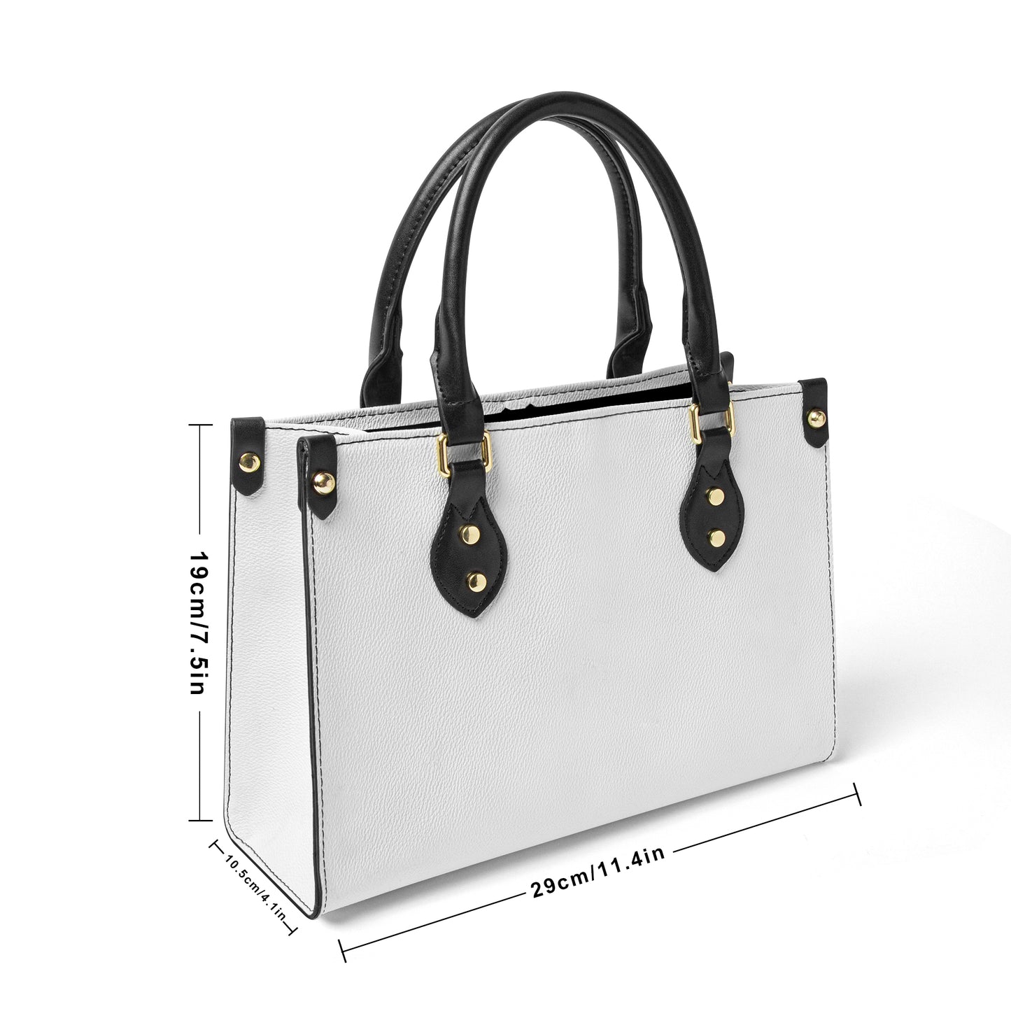 White Smoke Women's Tote Bag With Black Handle – Red Blue White Zebra Game Day Style