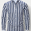 Lavender New Men's Formal Long Sleeve Thick Stripe Shirt, Easy Care, Versatile Business Casual Professional Shirt, Holiday Gift