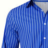 White Smoke Men's Long-sleeve Shirt with Classic Cut Green Striped Business Shirt, Suitable for Men - Adults - Unisex - - Couples - Casual - Outdoor - Streetwear - Youth = Versatile for Business Casual, Machine Washable, Year-round Wear