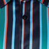 Black Men'S Casual Long-Sleeve Print Shirt, Stylish Classic Striped Top