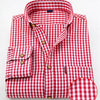 White Smoke 1pc Men'S Casual Plaid Shirt | Long Sleeve, Non-Stretch Fabric, Single Breasted, Left Chest Pocket, Ideal for Daily Commute and Business Casual Occasions