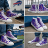 Buffalo Bills Zubaz Kid's Canvas Shoes – Red Blue White Zebra Game Day Style