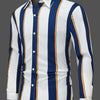 Dim Gray New Men'S Striped Long-Sleeve Business Shirt