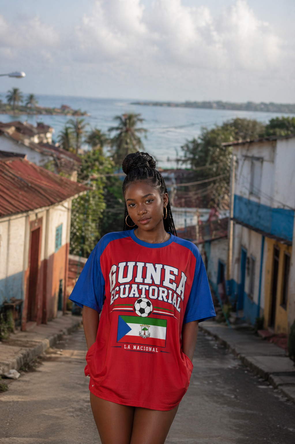 Guinea Ecuatorial National Football Team Short Sleeve T-shirt streetwear fashion product image 3