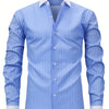White Smoke Men'S Osha Collar Color-Blocked Long-Sleeve Shirt, New 2025 Digital Print Striped Business Casual Fashion, Finely Tailored Regular Fit, Breathable And Comfortable Fabric, Trendy And Unique, Perfect As a Holiday Gift for Men'S