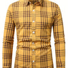 White Smoke Color-Woven Long-Sleeve Shirt