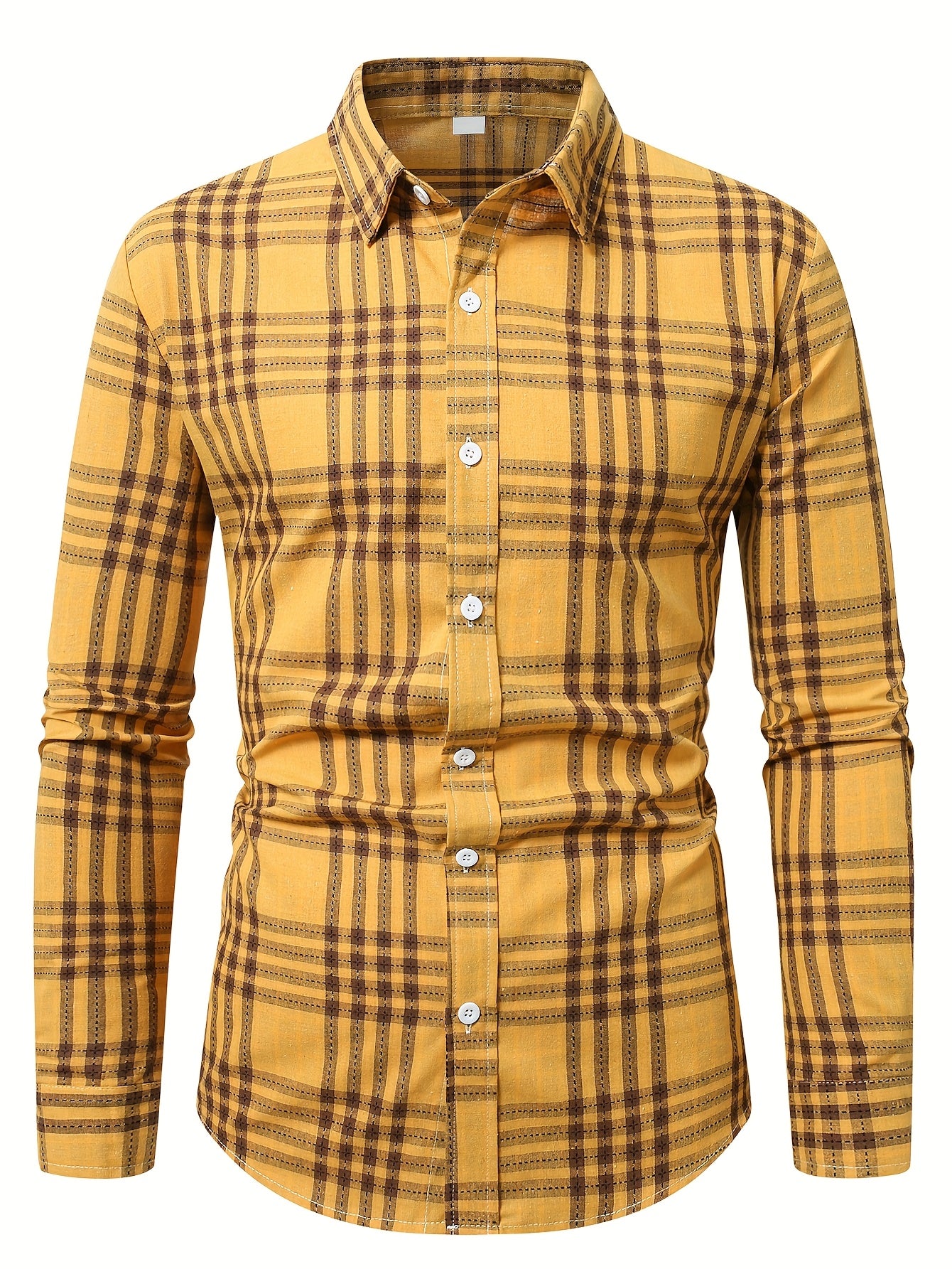Color-Woven Long-Sleeve Shirt
