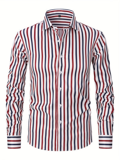 White Smoke Striped Business Shirt