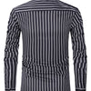 White Smoke A Men'S Casual Light Business Striped Long-Sleeve Shirt - Tailored Fit with Wrinkle-Resistant Fabric, Suitable for All Seasons - Perfect for Business Commuting, Casual Gatherings, And Dates - Can Be Given As a Gift