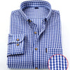 White Smoke 1pc Men'S Casual Plaid Shirt | Long Sleeve, Non-Stretch Fabric, Single Breasted, Left Chest Pocket, Ideal for Daily Commute and Business Casual Occasions