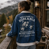 Romania Bear Country Vintage Denim Jacket – Cozy Transylvania Streetwear Jacket