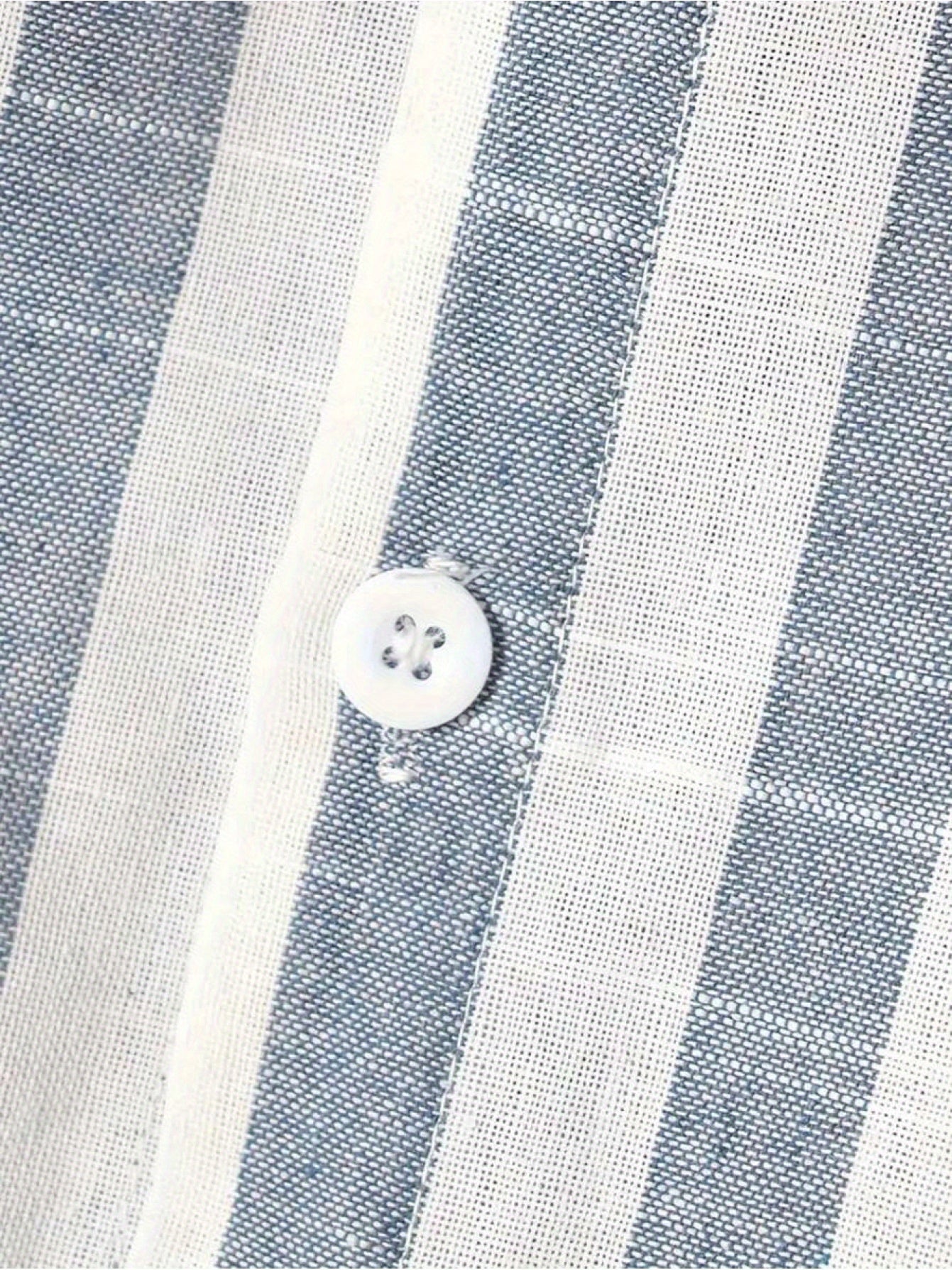 Light Gray Men's Casual Striped Long Sleeve Shirt with Turn- Collar and Buttons, Suitable for Dating, Beach, Vacation, Spring, Autumn, and Winter Seasons